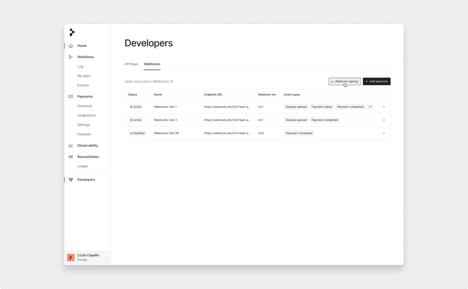 create webhook secret 2