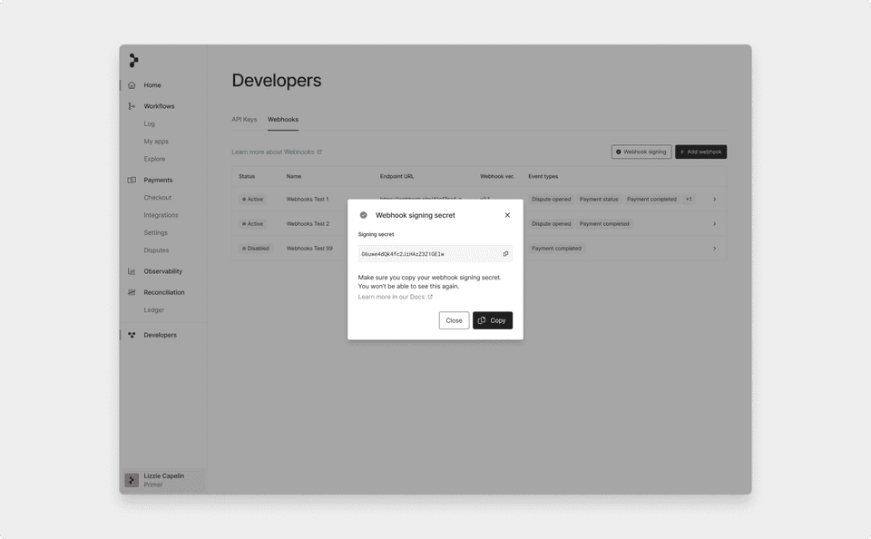 create webhook secret 3