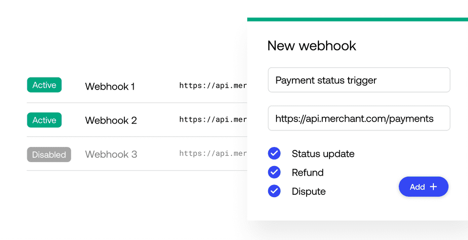 add a webhook