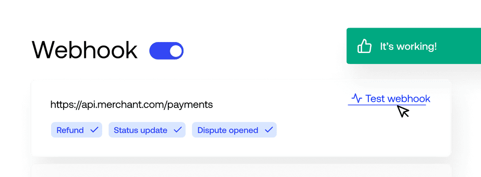 test a webhook