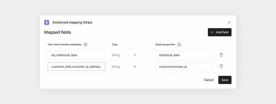 stripe metadata mapping 3