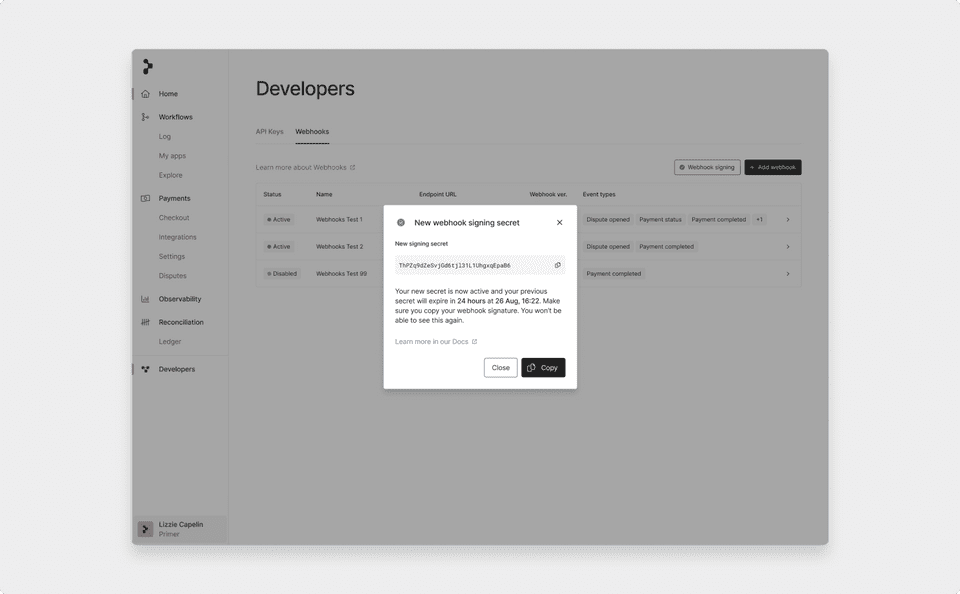 create webhook secret 7